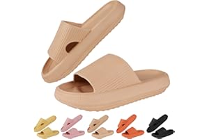 HEPODA Claquette Hommes Femme Été Pantoufles de Douche Sandales Confortable Maison Chaussons de Bain Antidérapant Chaussures de Piscine Plage Pantoufles Plateforme