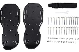 EJOYOUS Buty do Napowietrzania Trawnika Wertykulator do Trawnika, Buty do Gwoździ do Narzędzia Ogrodowego z Kolcami i Sprzączkami, Jeden Rozmiar Pasuje do Wszystkich Butów lub Butów na Trawnik(3 Riemen)