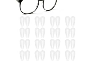 GROVL 16 Pairs Glasses Nose Pads Silicone, Nose Pads for Glasses Stick on with Airbag Adhesive Anti Slip for Eyeglass Sunglasses Eyewear Reading Glasses