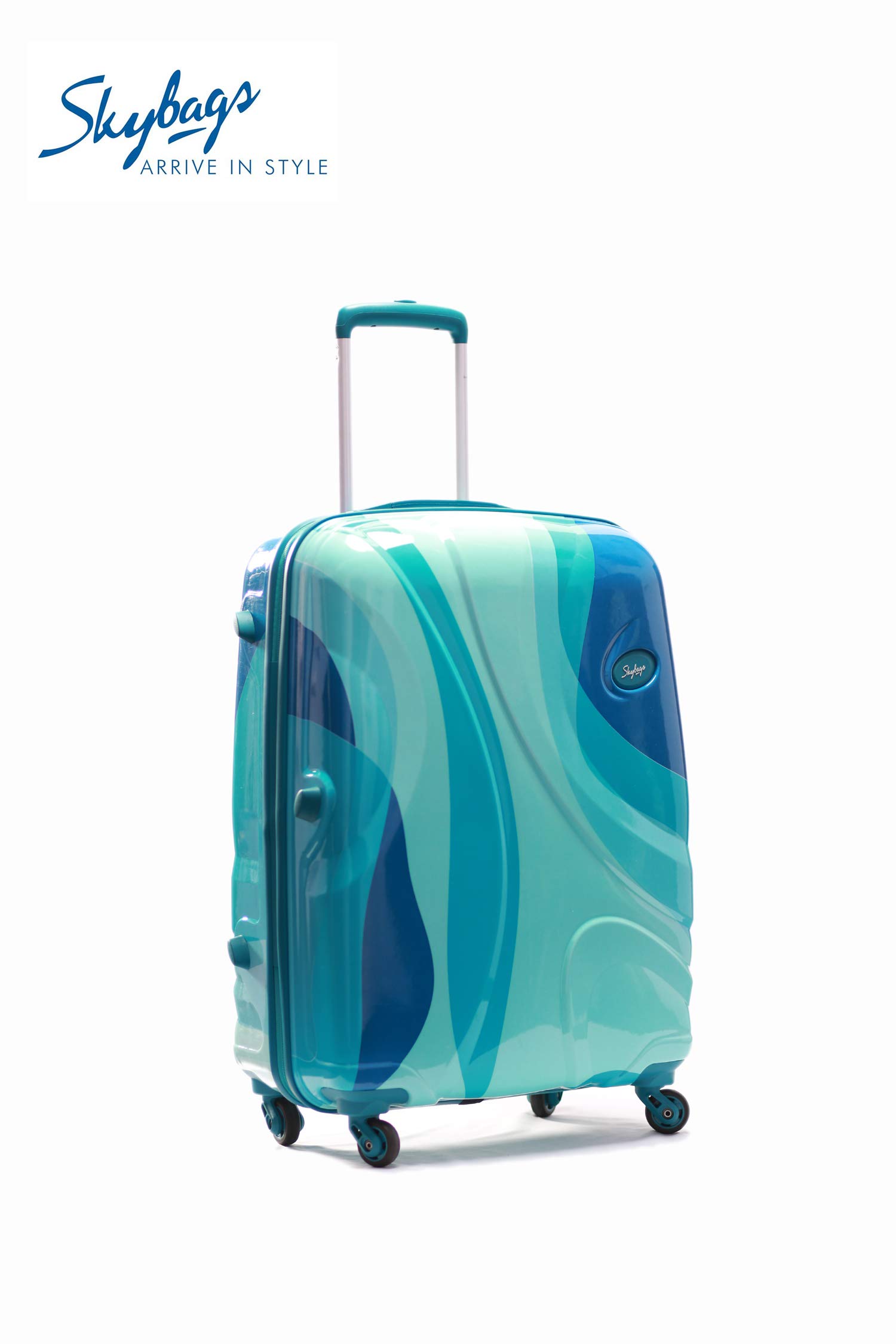 skybags blue trolley