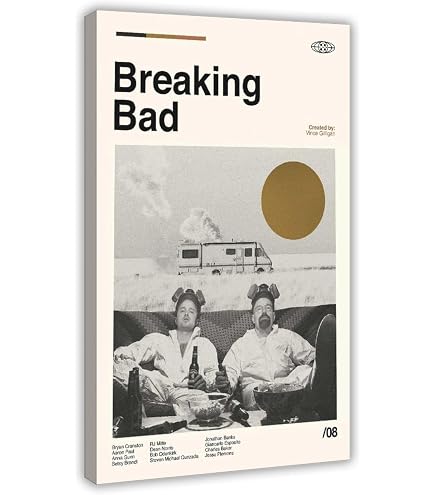 Stampe Su Tela 30x50 Cm Senza Cornice – 2 Poster Di Breaking Bad, Wall Art Per Camera Da Letto, Soggiorno E Ufficio