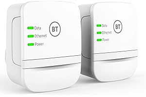 BT Broadband Extender Powerline Adapter 600 Kit, wired AV600