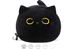 Tocwick 40×28cm Cat Plush Toys Stuffed Animals Gifts Cute Pillows Cotton Car Home Decorations Black