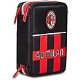 FCP Astuccio Scuola MILAN 3 Piani Zip Completo + omaggio penna glitterata + omaggio segnalibro