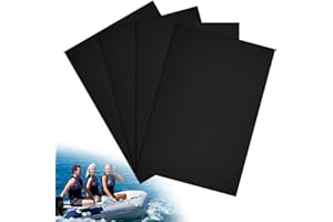 WOUMON Toppa di Riparazione in PVC, 4 Pezzi Kit di Patch di Riparazione per Kayak,Gommone,Barca,Canoa,SUP Gonfiabile