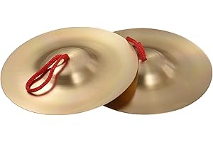 summina Handbecken Messingbecken 1 Paar 5,8 Zoll Mini kleine Messing-Handbecken Gong Band Rhythmus Beats Percussion Kupfer Musikinstrument für Opern- und Militärtrommelaufführungen
