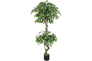 Leaf 150cm Artificial Twisted Ficus Tree Marca