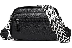 TIAASTAP Torby crossbody dla kobiet – skórzane torebki i torby na ramię z regulowanym szerokim paskiem na aparat, torba na ramię dla kobiet, dziewcząt, na podróż, zakupy, do pracy, na co dzień