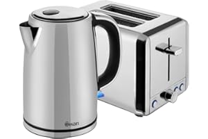 Swan STP2080N Classic Kitchen Bundle with Stainless Steel Jug Kettle and 2 Slice Toaster