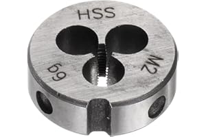 sourcing map Round Threading Dies, Metric M2 x 0.4 Thread (Right Hand), High Speed Steel (HSS) Screw Cutting Die Repair Tool