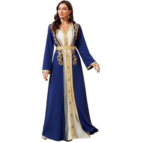 blue dress for baby girl Royal Blue Gold Beaded Side Slit Mermaid Long Evening Prom Dresses, 17 –  SposaDresses main image 1
