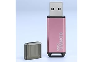 DONWEI Chiavetta USB 64GB, Pen Drive Memoria USB Stick Flash Drive USB 2.0 64GB Penna USB per PC, Laptop, ecc-Rosa