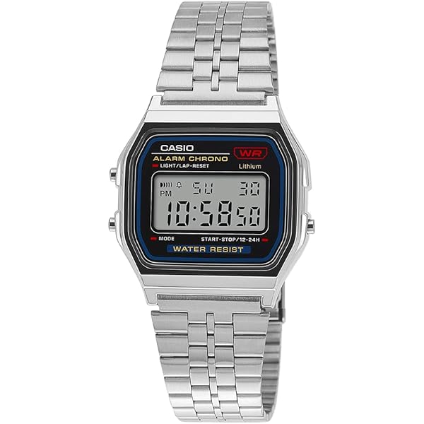Casio A168WEMB-1BV Orologio Digitale Uomo Vintage Collection, Cassa Gun Metal, Retroilluminazione EL, Cronometro - 3