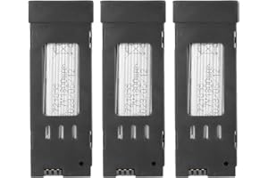 ASHATA 3 Uds 3,7 V 1800Mah Drone Lipo Batería de Repuesto Compatible con E58 E68 JY109 998 Pro RC UAV Drone, RC Quadcopter Drone Batería de Litio