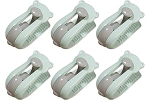 Symphonyw Quilt Fixing Clips, 6 Pcs Cute Bear Duvet Clips to Keep Duvet in Place, Non-Slip Duvet Cover Holding Clips Comforter Clips Fasteners for Blanket, Quilt, Curtains (Green)