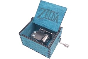 YOUTANG The Legend of Zelda - Carillon a manovella in legno intagliato, gioca Zelda Song of Storms from Ocarina of Time, colore: Blu