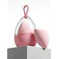 FLiCKA Beauty Blender with Case | Easy to Clean, Maintain & Store | Latex-Free Blender | Suitable for Sensitive Skin with Cas
