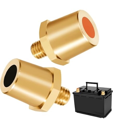 Adattatori Poli Batteria In Ottone M8 | Coppia Positivo/Negativo | Per Auto, Barche E Veicoli