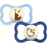 MAM Pacifier with Ventilated Shield, Glow in the Dark, from 16 Months | With Vented Shield that Glows in the Dark and with Ex