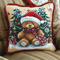 MAFANG Eulen Kreuzstich Kissen Set 45x45cm - StickSet Für Anfänger & Erwachsene