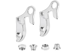 Batheidon Patte de dérailleur de vélo VTT Adaptateur de vélo de Route en Alliage d'aluminium Pièce de Rechange avec 2 vis pour Adultes Unisexe Taille Unique Argent