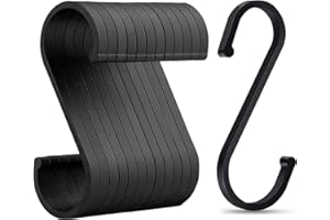 Eupneicu S Haken [12 Stück], S-Hook Durchmesser Bis 32mm, S-Haken Aluminium, Für Ideal Küche, Schrank, Garage Und Garten, Sparen Sie Viel Platz