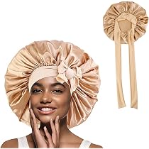 Satin Haarhaube Zum Schlafen – Doppelseitig, Verstellbar, Für Alle Haartypen – Schützt Vor Haarbruch & Frizz