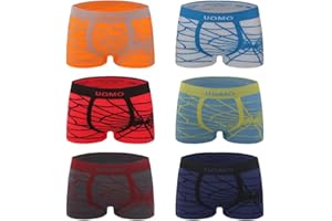 PALLEON 6er Pack Boxershorts Jungen | Boxer Pants Kinder Retroshorts 146-152 / mehrfarbi
