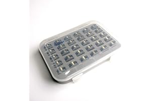 EVERNICE White Metal Bobbin for Juki Ddl-8700 Singer 95,96,491,591 Brother Yamata Consew (Qty :30 PCS w/Bobbin Box)