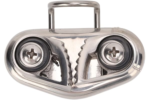 Dioche 1/2" Rep Boat Cam Cleat med Trådledande Ring - 316 Spegel i Rostfritt Stål Polerad för 10 Mm Rep - Professionell Segelbåt/pilatesutrustning
