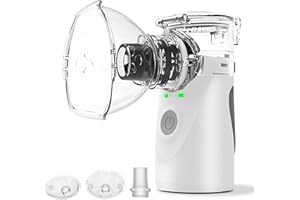LIFOCI Inhalateur Nebulisateur Portable, Aérosol Inhalateur Silencieux pour Adultes et Enfants, Aerosol avec 2 Masques et 1 Embout Buccal, convient aux Maladies Respiratoires…