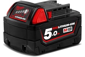 MILWAUKEE M18 B5 REDLITHIUM-ION™ Slide Battery Pack 18V 5.0Ah Li-ion, Black