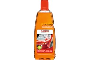 SONAX Concentrado de champú para brillo (1 L) para el lavado de coche, respetuoso con la pintura, goma, plástico, vinilo y vidrio | N.° 03143000-544