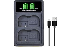 EN-EL15 Battery Charger,Pickle Power EN-EL15C LED USB Dual Charger for Nikon Z5, Z6, Z6 II, Z7, Z7 II,D800,D810,D610,D750,D7500,D7000,D7200 Camera Battery