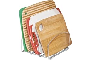 INTERDESIGN iDesign 48710EU Classico Kochgeschirr-Organizer für Schneidbretter und Backbleche - 20,32 cm, Chrom, Steel, Chrome, 21,3 x 25,2 x 14,1 cm