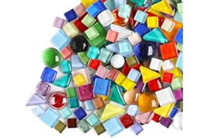 ANKTILY 200g Azulejos de Vidrio de Mosaico de Cristal Irregular, Piezas de Vidrio Kit Mosaico Teselas para Manualidades y Decoración del Hogar(Mixto)