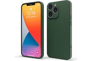 Red Ember Funda a Prueba de Golpes para iPhone, Funda Protectora Ultra Delgada de Silicona líquida con Acabado Mate y Forro de Microfibra Suave antiarañazos (iPhone 14 Pro MAX, Green)