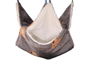 ZOKJSW Hamak wiszący dla małych zwierząt, 1 sztuka dwuwarstwowe gniazdo huśtawkowe chomika na cukier piętrowy, akcesoria do łóżka, fretka, wiewiórka, chomik, szczur do zabawy