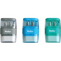 Helix Radiergummi In Tablettenform – Großes Format (67 X 37 Mm), Für Bleistift HB, PVC- & Phthalatfrei