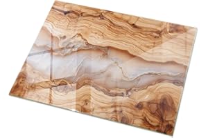 Wallfluent Dekorplatten 120x80 cm Sicherungsblech Fleckenbeständigkeit Wasserdicht Schutz vor Kontamination Glatte Oberfläche Polierte Kanten Installationswerkzeuge - Naturholz mit Harz