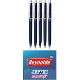 Reynolds JETTER AEROSOFT Ball Pen SET - 5 PENS BLUE | M...