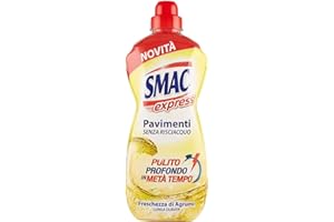 Smac Express - Pavimenti Freschezza agli Agrumi, Detergente Multisuperficie, Azione Pulente Senza Risciacquo, 1000 ml
