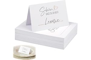 AFHGDJR 50 Stück Tischkarten,Tischkarten Hochzeit,Tischkarten Geburtstag,Namensschilder Hochzeit,Platzkarten,8.5 * 11cm,Einsetzbar für Hochzeiten, Geburtstage, Kommunionen, Taufen und Andere Anlässe