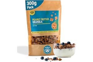 Koala Picks 300g Peanut Granola - Healthy Peanut Breakfast Cereal Snack | Crunchy Oat Clusters - Yogurt Bowl Topping - Family Pantry Food - No Refined Sugar - No Preservatives - Granola Cereal