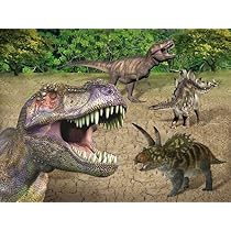 Damaloo Sets De Table Enfant - Lot De 2 - Motif Dinosaure Et Forêt - Lavable - 43x28 Cm