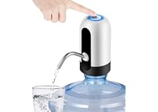 Water Jug Pump, Electric Water Bottle Pump, USB Charging Automatic Drinking Water Pump for Universal 3-5 Gallon Bottle, Porta