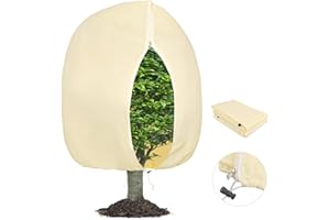 BTONGE Protection hivernale pour Plantes, Protection des Plantes d'hiver 180 x 120 cm, Protection Contre Le Gel Grand Sac pour Plantes en Pot avec Fermeture éclair, Protection hivernale pour