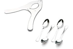 ZASEVES Taglia Apri Ricci di Mare con 4 cucchiaini Kit Ricci di Mare per 4 Prodotti Italiani CREAZIONI i Colori nel Cuore