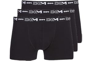 DIM Lot de 3 Boxers Homme | Coton Stretch Respirant | Maintien Optimal | sans Étiquette