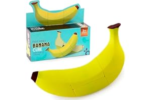 RECIÉNACIDOS Cubo Mágico de Velocidad con Forma de Frutas [Banana, Apple y Lemon], Juego Educativo y Creativo para Ejercitar y Desarrollar la Inteligencia y la Destreza - Regalo Original para Niños (Banana Cube)